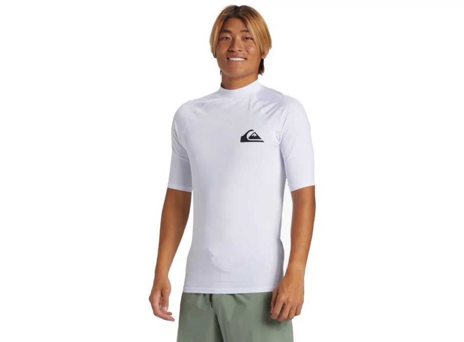 QUIKSILVER SURF SHORT SLEEVE TEE EVERYDAY UPF50 WHITE