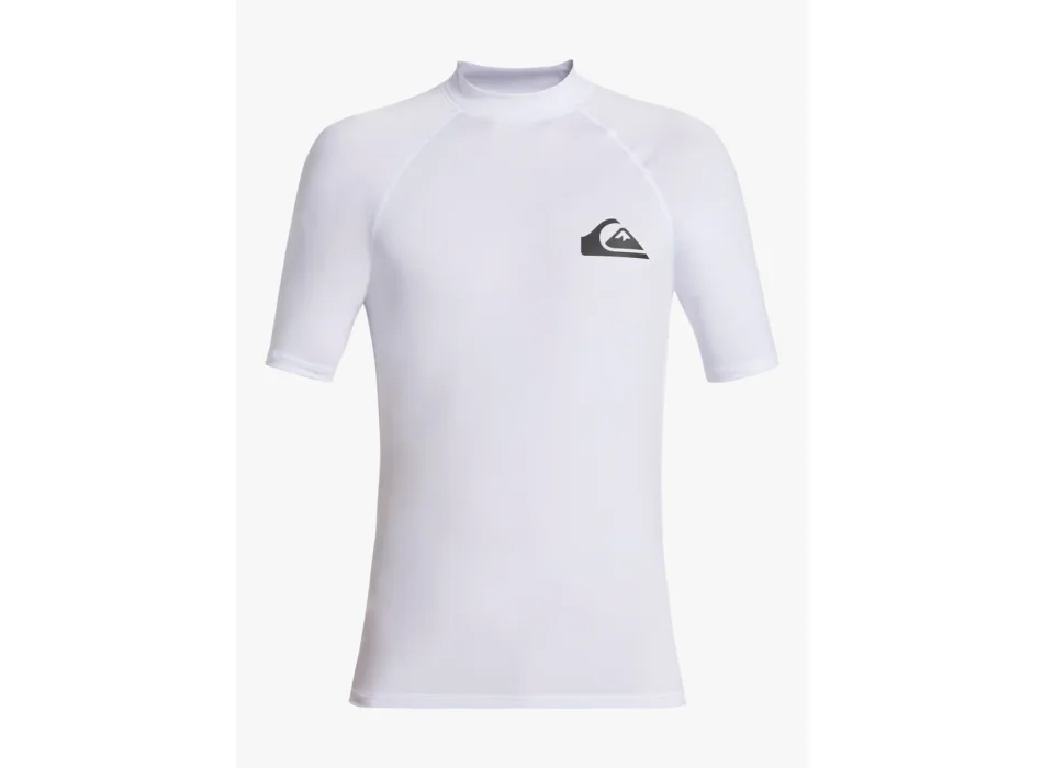 QUIKSILVER SURF SHORT SLEEVE TEE EVERYDAY UPF50 WHITE