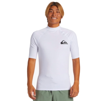 QUIKSILVER SURF SHORT SLEEVE TEE EVERYDAY UPF50 WHITE