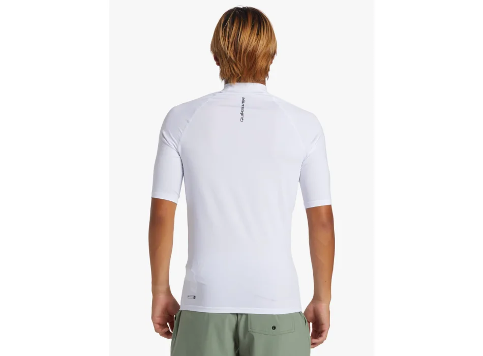 QUIKSILVER SURF SHORT SLEEVE TEE EVERYDAY UPF50 WHITE