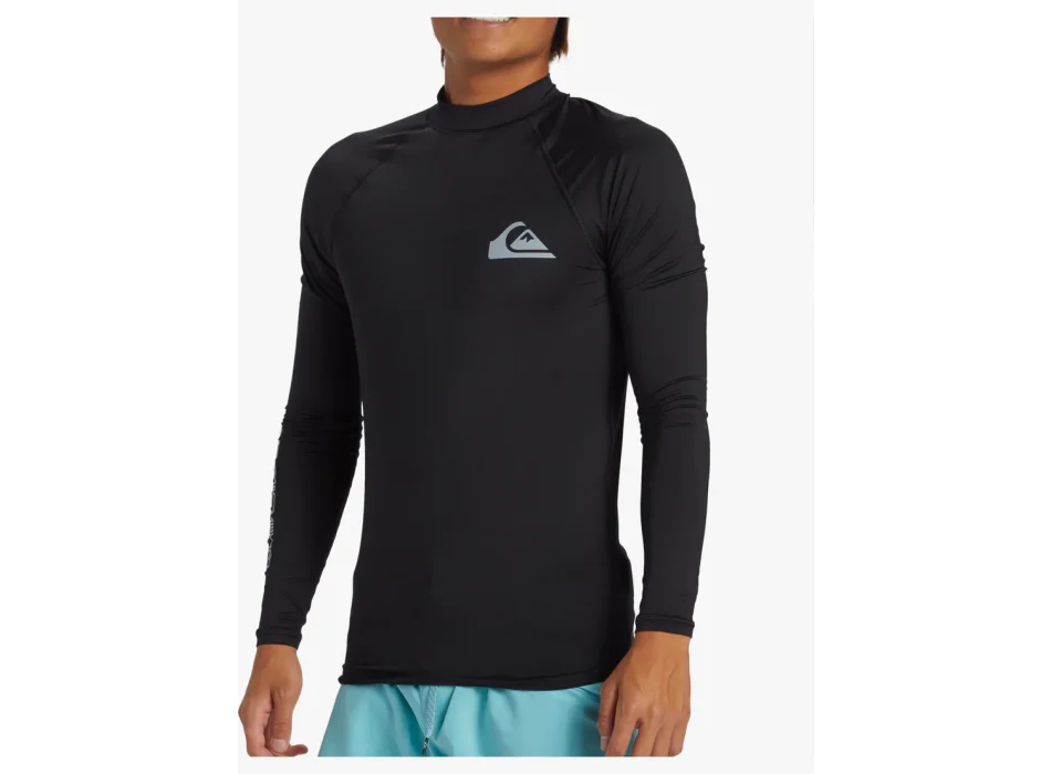 QUIKSILVER SURF LONG SLEEVE TEE EVERYDAY UPF50 BLACK