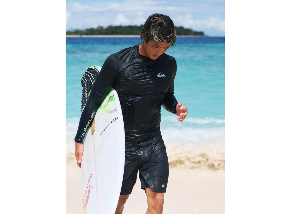 QUIKSILVER SURF LONG SLEEVE TEE EVERYDAY UPF50 BLACK