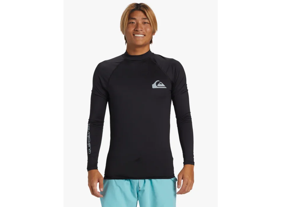 QUIKSILVER SURF LONG SLEEVE TEE EVERYDAY UPF50 BLACK