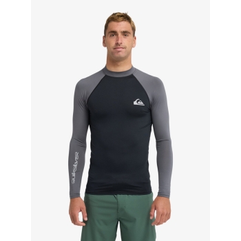 QUIKSILVER LYCRA MEN LONG SLEEVE EVERYDAY UPF50 BLACK IRON GATE