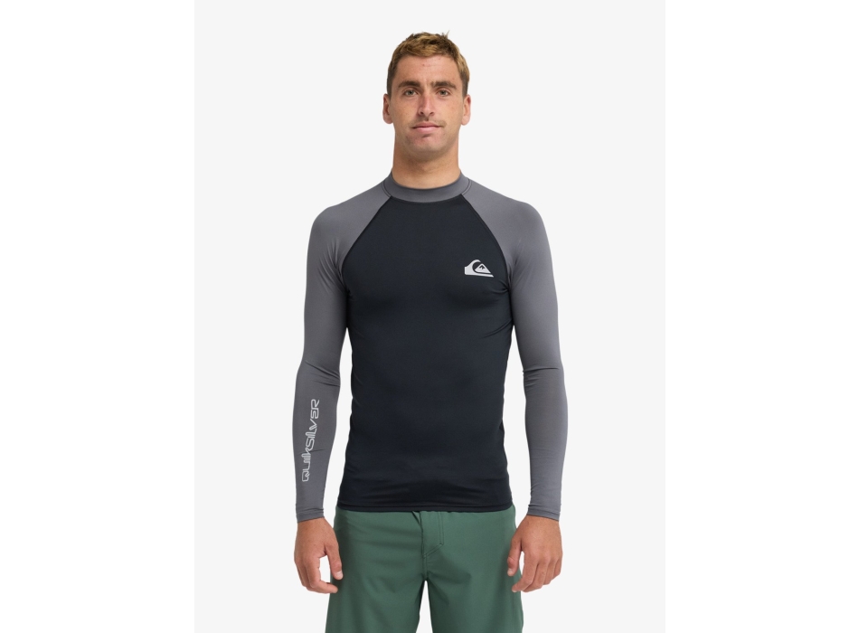 QUIKSILVER LYCRA MEN LONG SLEEVE EVERYDAY UPF50 BLACK IRON GATE