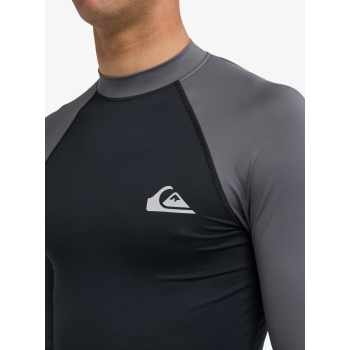 QUIKSILVER LYCRA MEN LONG SLEEVE EVERYDAY UPF50 BLACK IRON GATE
