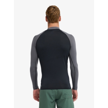 QUIKSILVER LYCRA MEN LONG SLEEVE EVERYDAY UPF50 BLACK IRON GATE