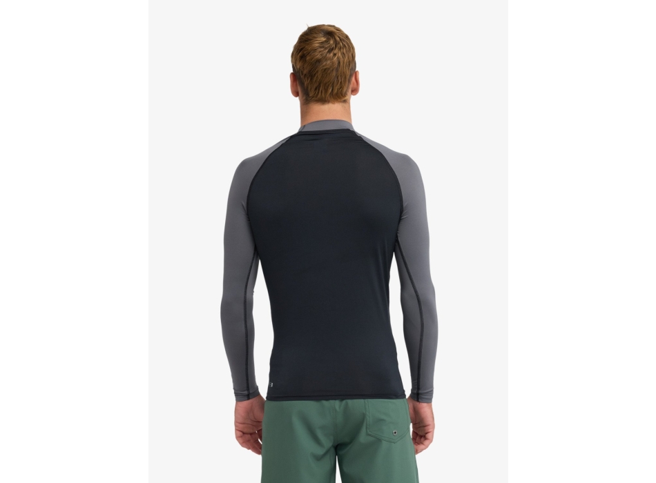 QUIKSILVER LYCRA MEN LONG SLEEVE EVERYDAY UPF50 BLACK IRON GATE