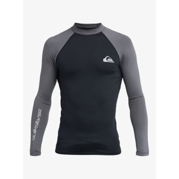 QUIKSILVER LYCRA MEN LONG SLEEVE EVERYDAY UPF50 BLACK IRON GATE