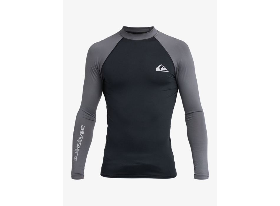 QUIKSILVER LYCRA MEN LONG SLEEVE EVERYDAY UPF50 BLACK IRON GATE