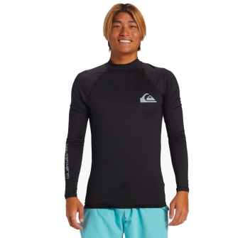 QUIKSILVER SURF LONG SLEEVE TEE EVERYDAY UPF50 BLACK