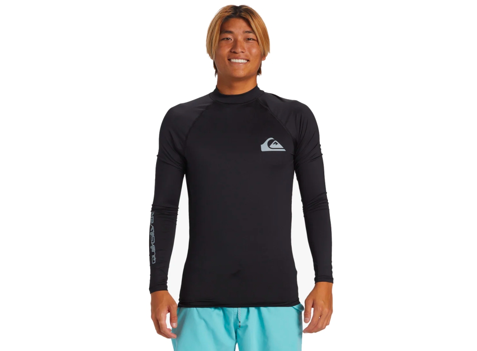 QUIKSILVER SURF LONG SLEEVE TEE EVERYDAY UPF50 BLACK