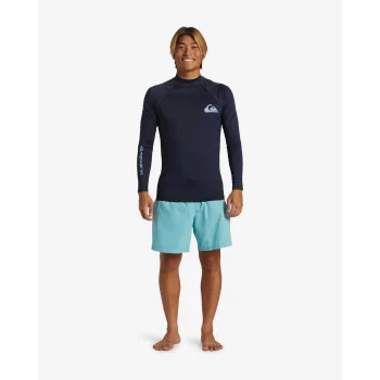 QUIKSILVER SURF LONG SLEEVE TEE EVERYDAY UPF50 BLUE
