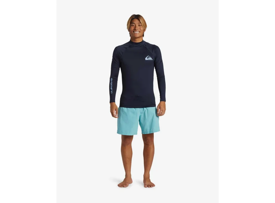 QUIKSILVER SURF LONG SLEEVE TEE EVERYDAY UPF50 BLUE