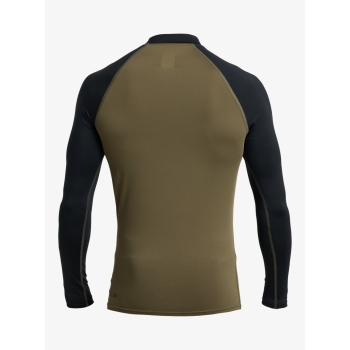 QUIKSILVER SURF LONG SLEEVE TEE EVERYDAY UPF50 GRAPE LEAF BLACK