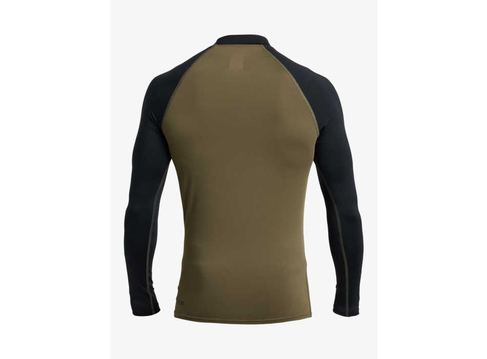 QUIKSILVER SURF LONG SLEEVE TEE EVERYDAY UPF50 GRAPE LEAF BLACK