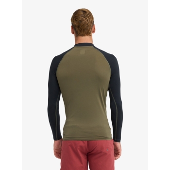 QUIKSILVER SURF LONG SLEEVE TEE EVERYDAY UPF50 GRAPE LEAF BLACK