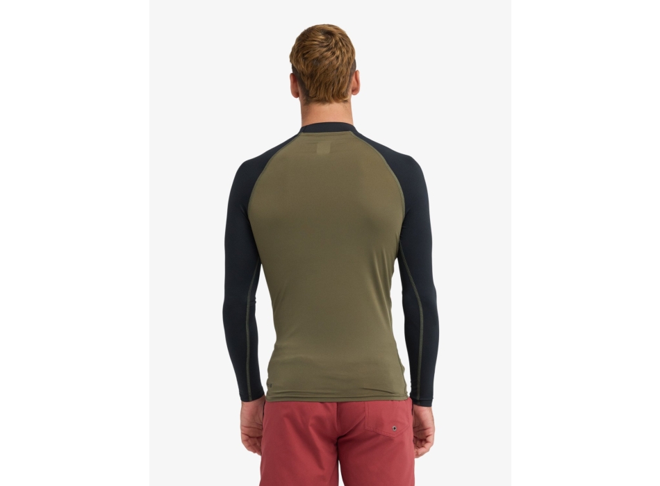 QUIKSILVER SURF LONG SLEEVE TEE EVERYDAY UPF50 GRAPE LEAF BLACK
