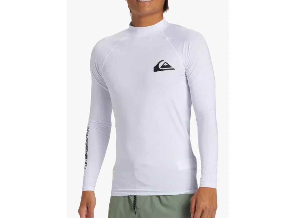 QUIKSILVER SURF LONG SLEEVE TEE EVERYDAY UPF50 WHITE