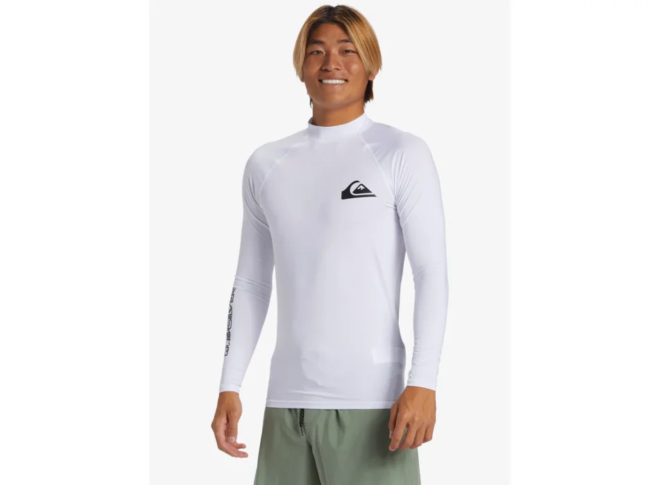 QUIKSILVER SURF LONG SLEEVE TEE EVERYDAY UPF50 WHITE