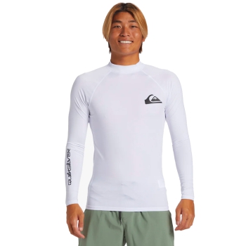 QUIKSILVER SURF LONG SLEEVE TEE EVERYDAY UPF50 WHITE