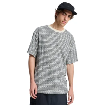 QUIKSILVER OKANO JACQUARD T-SHIRT BONE WHITE HORIZONS