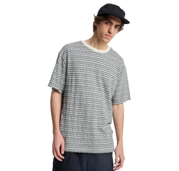 QUIKSILVER OKANO JACQUARD T-SHIRT BONE WHITE HORIZONS