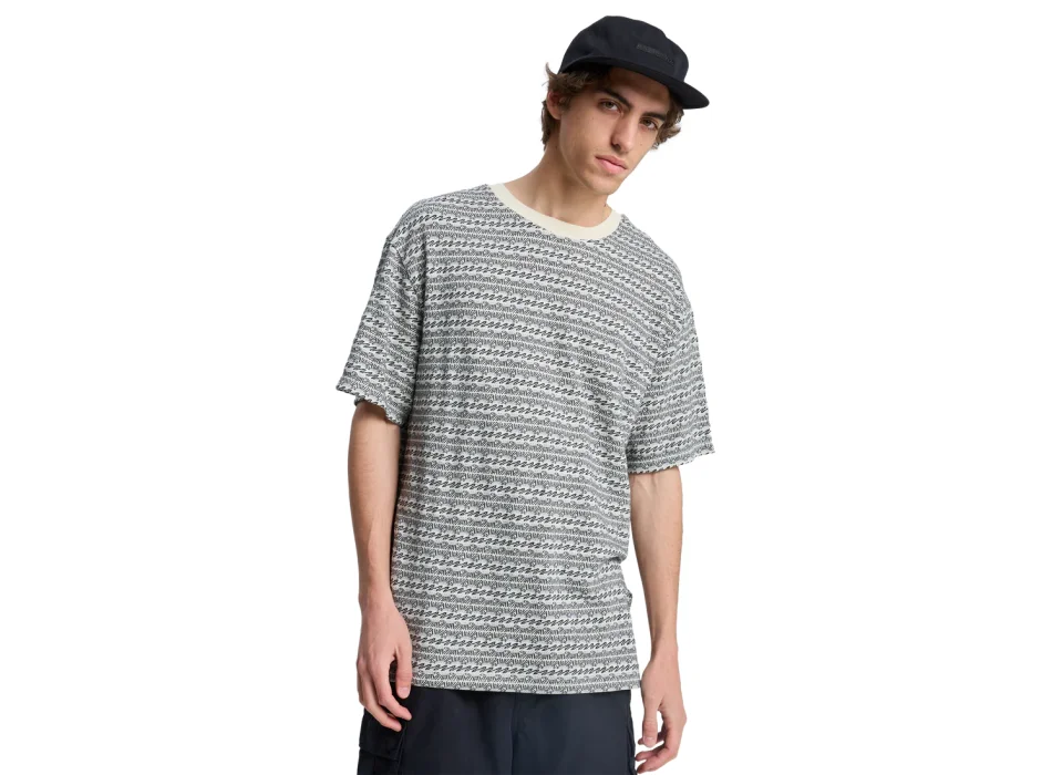 QUIKSILVER OKANO JACQUARD T-SHIRT BONE WHITE HORIZONS