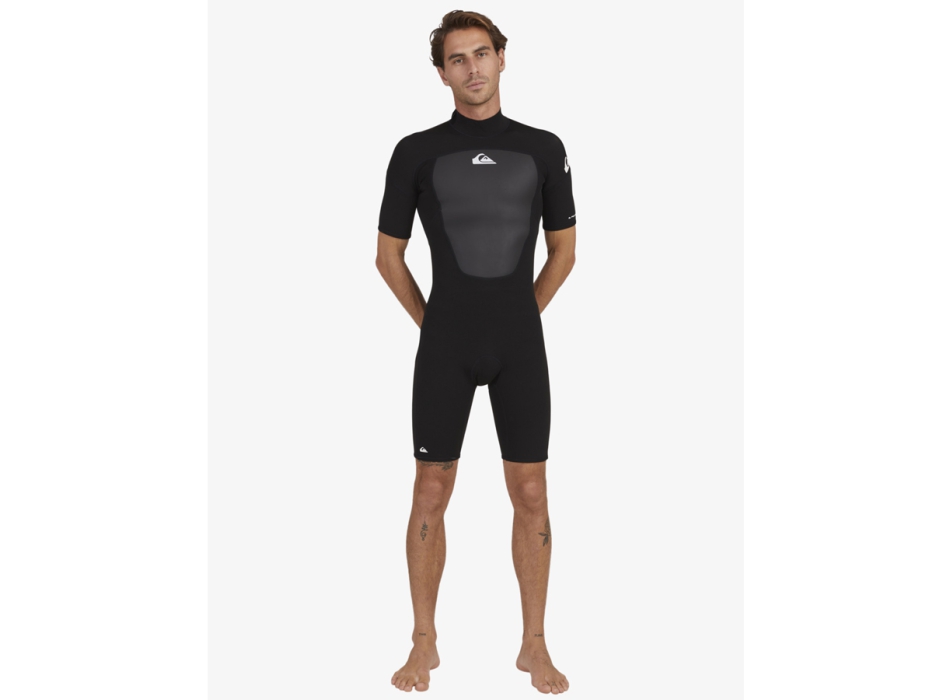 QUIKSILVER 2/2 PROLOGUE SPRINGSUIT BACK ZIP WETSUIT BLACK