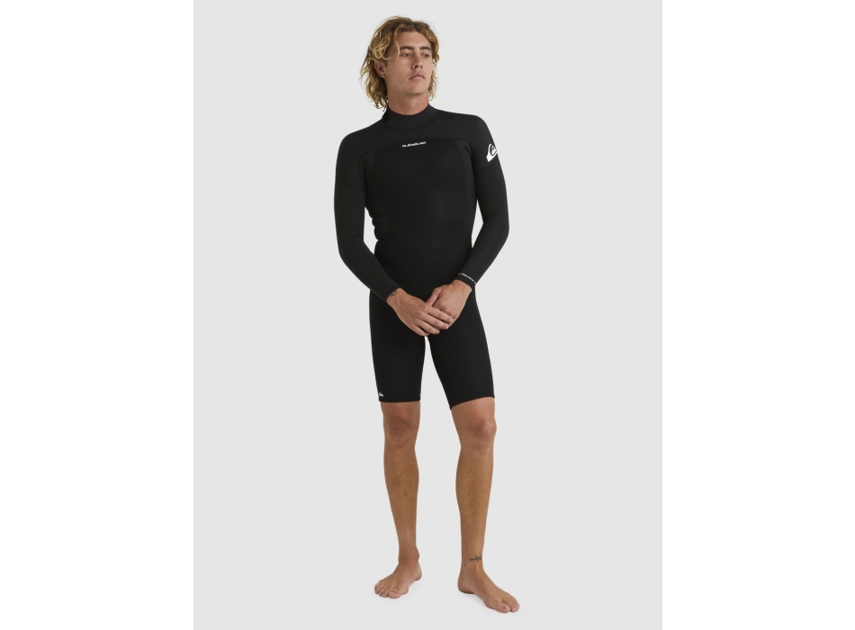 QUIKSILVER 2/2 PROLOGUE SPRINGSUIT BACK ZIP WETSUIT BLACK