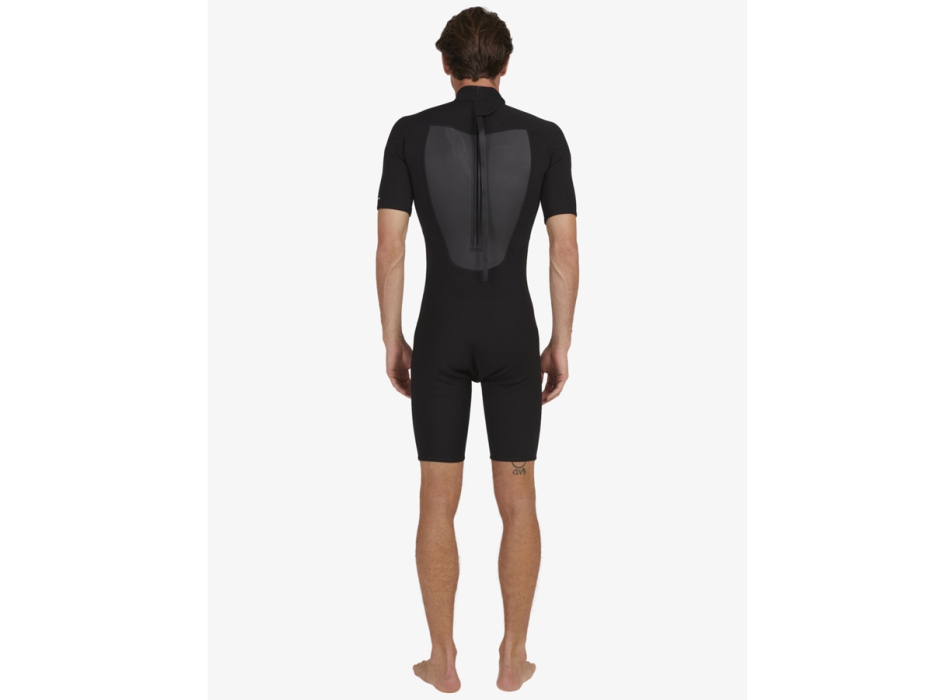 QUIKSILVER 2/2 PROLOGUE SPRINGSUIT BACK ZIP WETSUIT BLACK