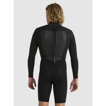 QUIKSILVER 2/2 PROLOGUE SPRINGSUIT BACK ZIP WETSUIT BLACK