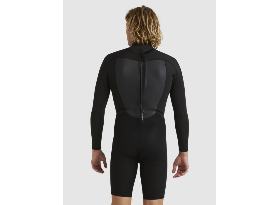 QUIKSILVER 2/2 PROLOGUE SPRINGSUIT BACK ZIP WETSUIT BLACK