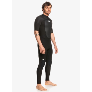 QUIKSILVER 2/2 PROLOGUE SHORT SLEEVE BACK ZIP WETSUIT BLACK