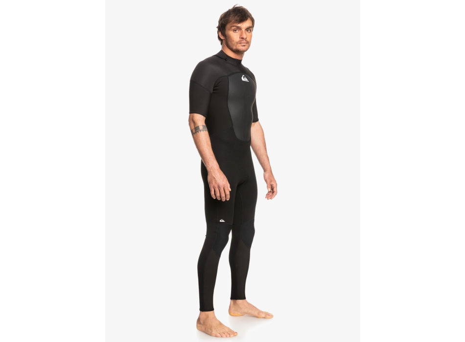 QUIKSILVER 2/2 PROLOGUE SHORT SLEEVE BACK ZIP WETSUIT BLACK