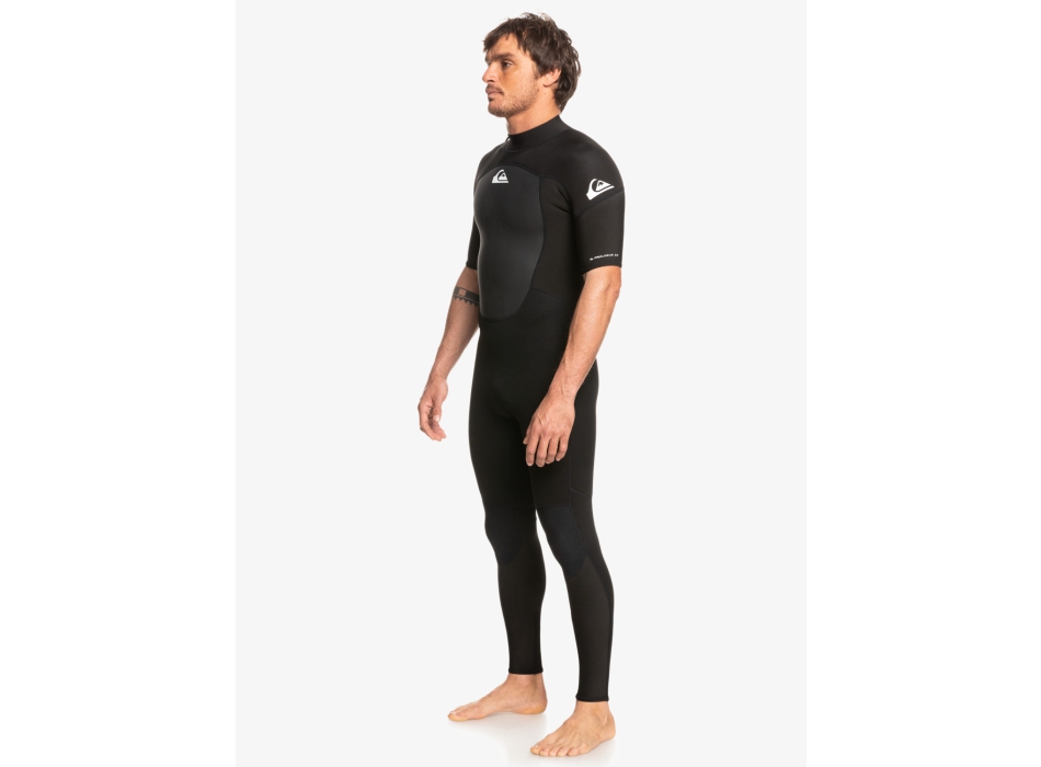 QUIKSILVER 2/2 PROLOGUE SHORT SLEEVE BACK ZIP WETSUIT BLACK