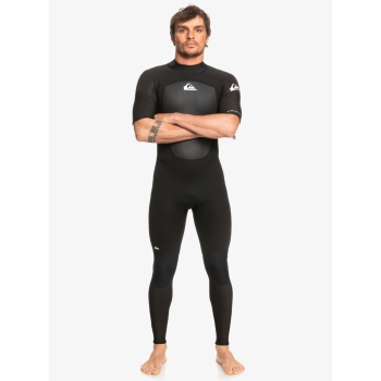 QUIKSILVER 2/2 PROLOGUE SHORT SLEEVE BACK ZIP WETSUIT BLACK