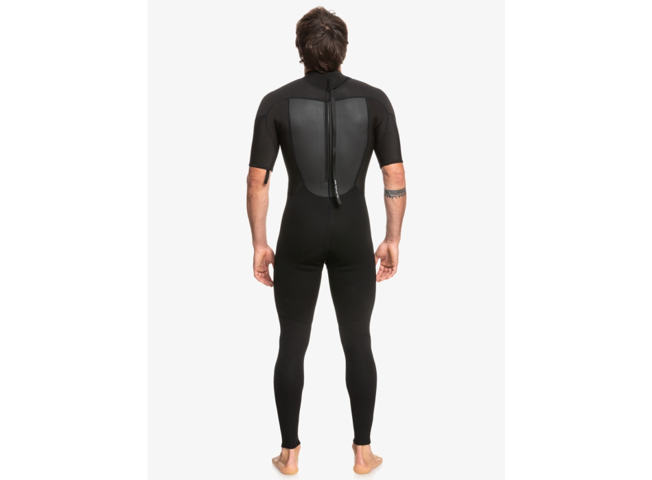 QUIKSILVER 2/2 PROLOGUE SHORT SLEEVE BACK ZIP WETSUIT BLACK