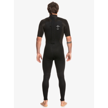 QUIKSILVER 2/2 PROLOGUE SHORT SLEEVE BACK ZIP WETSUIT BLACK