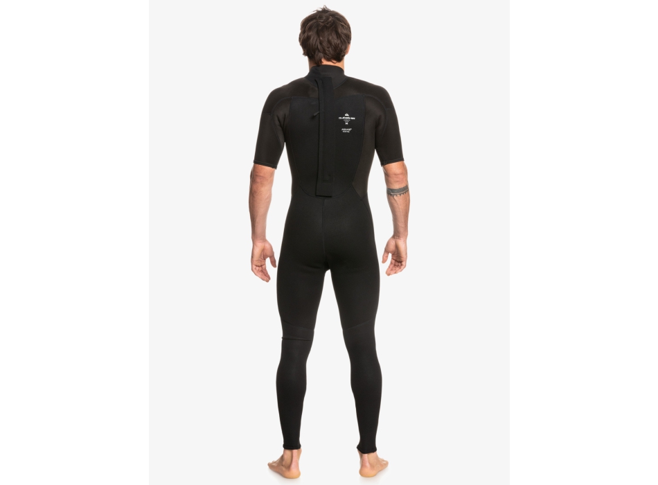 QUIKSILVER 2/2 PROLOGUE SHORT SLEEVE BACK ZIP WETSUIT BLACK