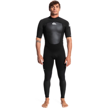 QUIKSILVER 2/2 PROLOGUE SHORT SLEEVE BACK ZIP WETSUIT BLACK