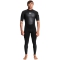 QUIKSILVER 2/2 PROLOGUE SHORT SLEEVE BACK ZIP WETSUIT BLACK