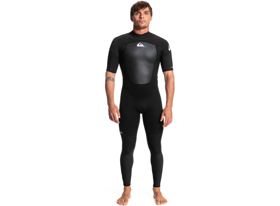 QUIKSILVER 2/2 PROLOGUE SHORT SLEEVE BACK ZIP WETSUIT BLACK