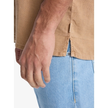 QUIKSILVER SUNRISE SHORT SLEEVE SHIRT TOBACCO BROWN