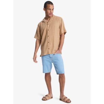 QUIKSILVER SUNRISE SHORT SLEEVE SHIRT TOBACCO BROWN