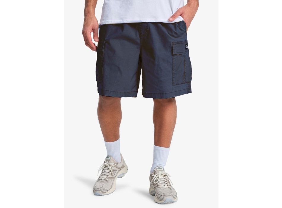 QUIKSILVER TAXER CARGO 19" ELASTICATED SHORTS DARK NAVY