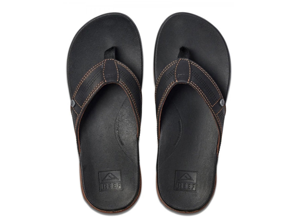 REEF SANDALS CUSHION LUX BLACK BROWN