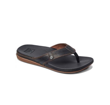 REEF SANDALS CUSHION LUX BLACK BROWN