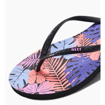 REEF SEASIDE PRINTS FLIP FLOP PURPLE FRONDS