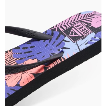 REEF SEASIDE PRINTS FLIP FLOP PURPLE FRONDS